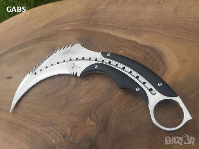 Тактически нож карамбит Todd Begg с полимерна кания,Full Tang, снимка 6 - Ножове - 49660717
