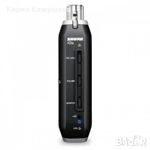 Звукова карта USB адаптер Shure - X2U, XLR към PC, черен, снимка 3 - Микрофони - 39656816