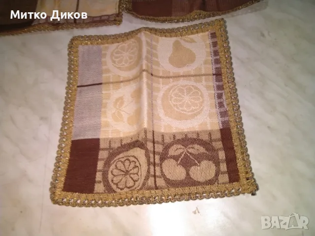 Кафяви покривки 3 броя нови 25х25см, снимка 2 - Други - 47869327