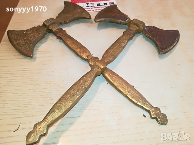 БРАДВИ МЕД/МЕСИНГ-ВНОС АНГЛИЯ 2304221923, снимка 3 - Антикварни и старинни предмети - 36546744