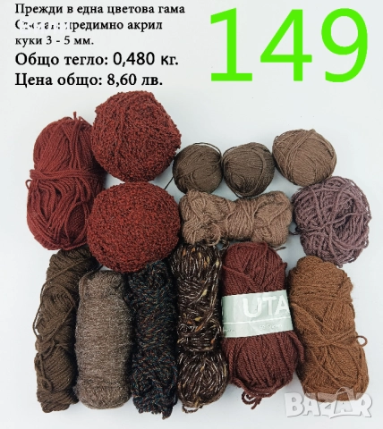 Евтини прежди в малки количества - нови и остатъци , снимка 4 - Други - 52042384