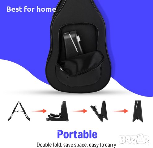 Универсална сгъваема стойка за китара Donner DS2, снимка 3 - Китари - 44460499