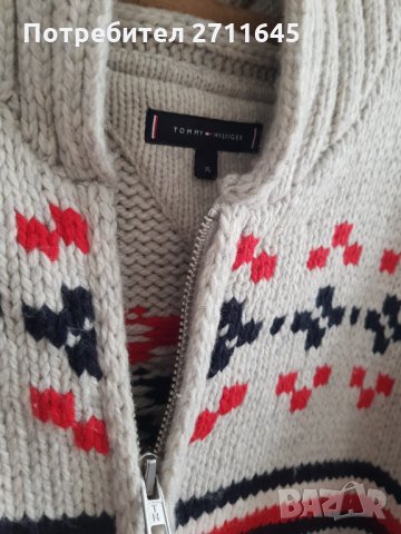 Tommy Hilfiger вълнен пуловер , снимка 4 - Пуловери - 35088009