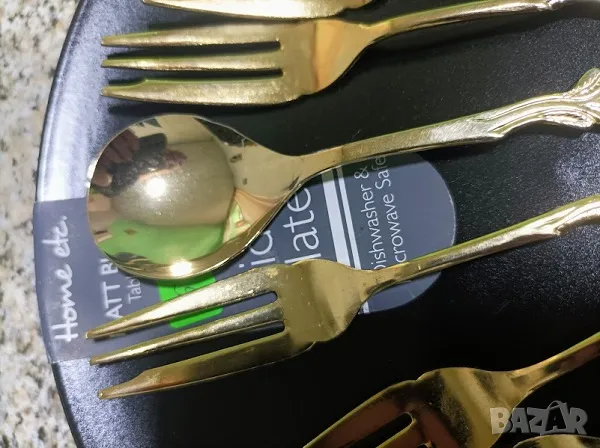 Хилдесхайм рози Позлатени десертни прибори – вилички и лъжички за кафе и чай, снимка 12 - Прибори за хранене, готвене и сервиране - 49119228