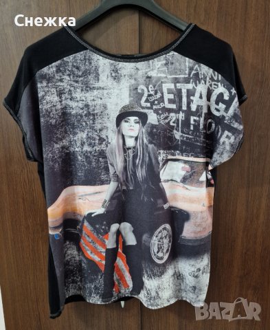 Дамска тениска със щампа, снимка 1