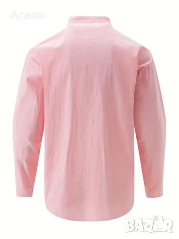 Мъжка ленена памучна риза размер S-M внос от чужбина нова, снимка 3 - Ризи - 49480434