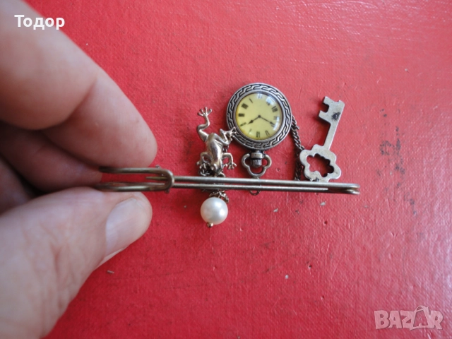 Старинна брошка игла 3, снимка 5 - Други - 52671845
