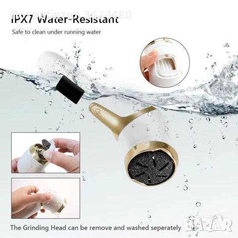 Смарт пила за стъпала с 3 абразивни глави и цифров дисплей 4826, снимка 8 - Електрически пили за пети - 53269844