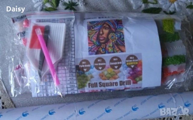 Диамантен гоблен " Африканска жена", снимка 2 - Гоблени - 31467069