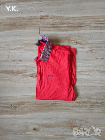Оригинална мъжка тениска с яка Hugo Boss, снимка 4 - Тениски - 51245185