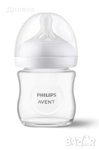 AVENT Купа за съхранение на мляко+стъклено шише и силиконов биберон , снимка 3 - Столчета за хранене - 50217051