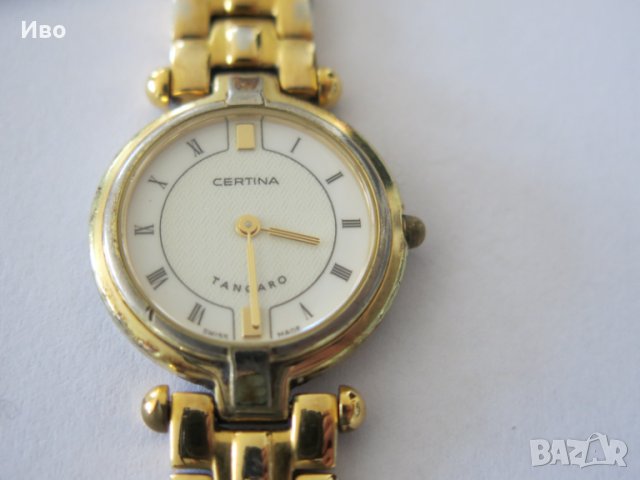 Дамски ретро часовник Certina Tangaro Quartz, позлатен, снимка 5 - Дамски - 44635734