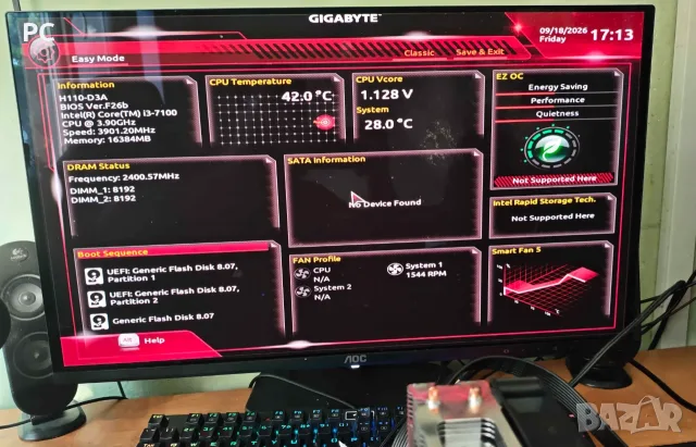Дънна платка Gigabyte GA-H110-D3A 1151 / опция процесор/ RAM, снимка 2 - Дънни платки - 55743368
