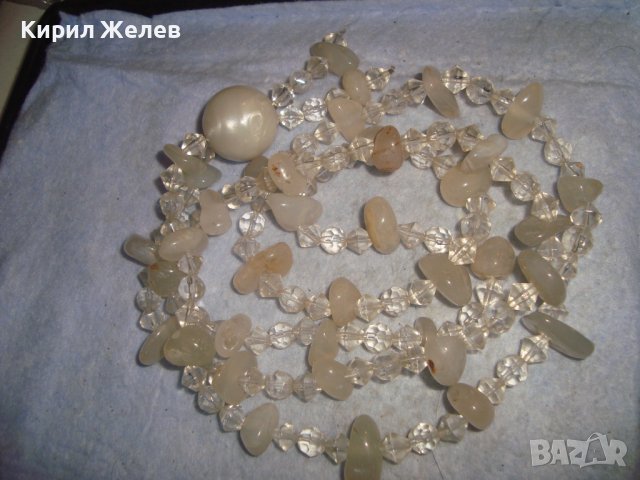 СКЪПОЦЕННА ОГЪРЛИЦА от ФАСЕТИРАН ЧИСТ ПЛАНИНСКИ КРИСТАЛ и МЛЕЧЕН КВАРЦ МАЙСТОРСКА ИЗРАБОТКА 30143, снимка 11 - Колиета, медальони, синджири - 37900867