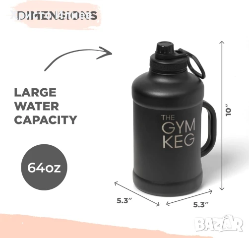 Термо бутилка Фитнес Спорт Туризъм Манерка Термос вода метална 2 литра студено 24 часа топло 12 часа, снимка 4 - Термоси - 51252200