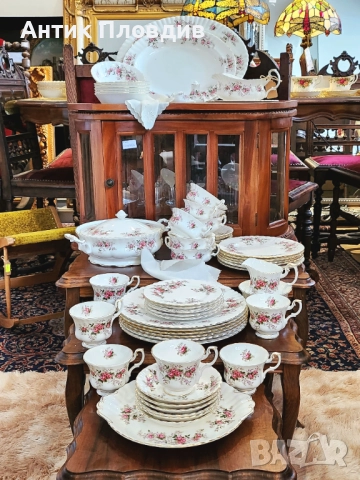 Порцеланов сервиз Royal Albert – Lavender Rose, 59 части, снимка 12 - Сервизи - 49101280