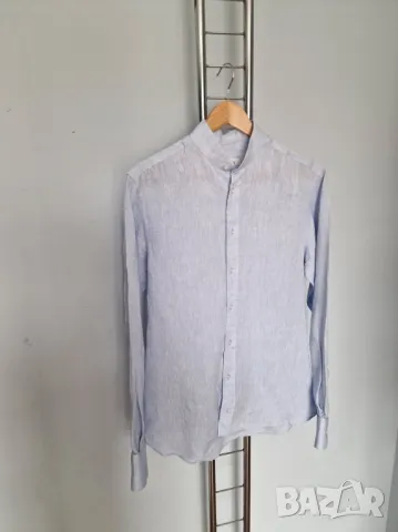 Страхотна мъжка ленена риза MINERA   размер S, 100% лен , , снимка 1