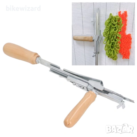 Ръчен инструмент за туфтинг на килими – дръжка от буково дърво НОВО, снимка 3 - Други инструменти - 53238510
