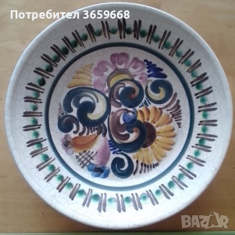 Рисувана чиния за стена, снимка 1 - Декорация за дома - 40264981