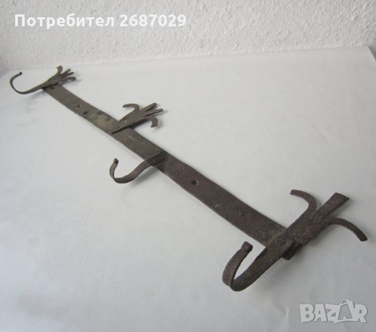 Стара кована  закачалка, желязо, снимка 5 - Антикварни и старинни предмети - 30131771