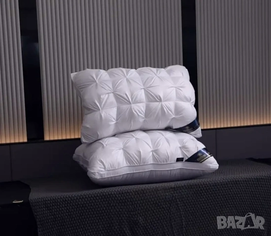 Възглавница от 100% полиестерен микрофибър модел Hotel Hilton, Размери около 70 х 40 см, Ергономична, снимка 4 - Възглавници - 51477558