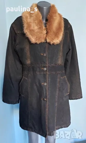 Два броя / Винтидж дънково палто / манто "Donna 10" и "East Village" , снимка 4 - Палта, манта - 48375878