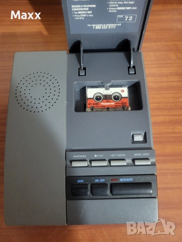 Продава телефонен секретар с мини касетка, снимка 2 - Друга електроника - 53090294