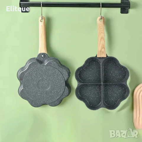 Тиган за пържене на яйца, палачинки, пържени картофи, индукция сърце, снимка 3 - Съдове за готвене - 53212232