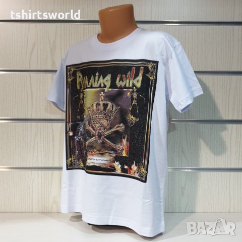 Нова детска тениска с дигитален печат на музикалната група Running wild - Rogues en Vogue, снимка 7 - Детски тениски и потници - 37177297