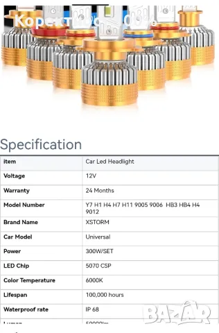 много мощни led CSP лед крушки H1 H4 H7 H11 9005 9006 T10 С5 (автомобил  лампи кола автомобили), снимка 10 - Аксесоари и консумативи - 43202844