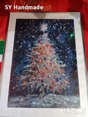 Диамантен гоблен,, Коледна елха,, , снимка 2 - Гоблени - 48228368