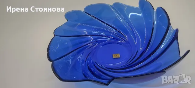 Стъклена фруктиера в синьо. , снимка 5 - Аксесоари за кухня - 49324404