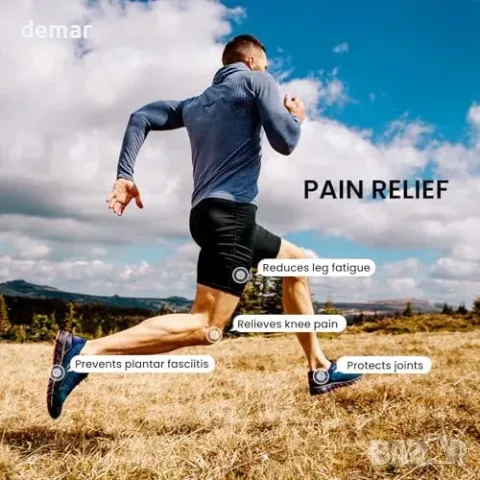 Welnove Plantar Fasciitis стелки с гел пета, размер M 7.5–8, снимка 5 - Ортопедични стелки - 55849769