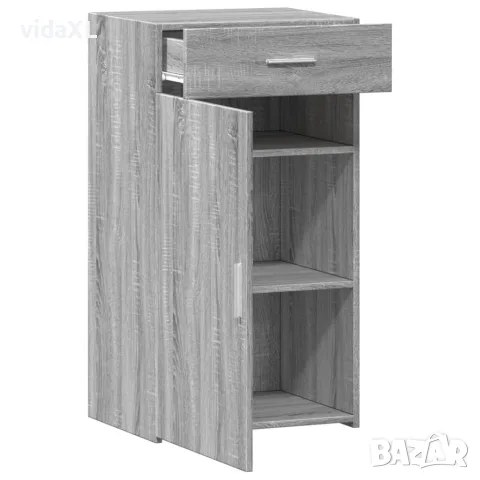 vidaXL Сайдборд, сив сонома, 50x42,5x93 см, инженерно дърво, снимка 8 - Бюфети - 56148151