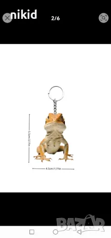 Гущер Игуана с ключодържател висулка пластмасов акрил, снимка 2 - Други - 47948238