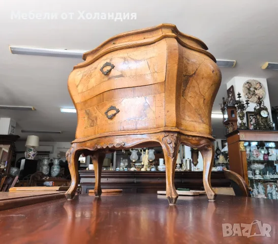 Италианско антикварно скринче "бомбе" , снимка 6 - Антикварни и старинни предмети - 55734626