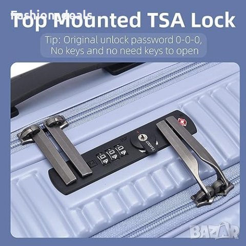 Нов лек удобен куфар твърда обвивка Багаж пътуване самолет летище, снимка 7 - Куфари - 42450937