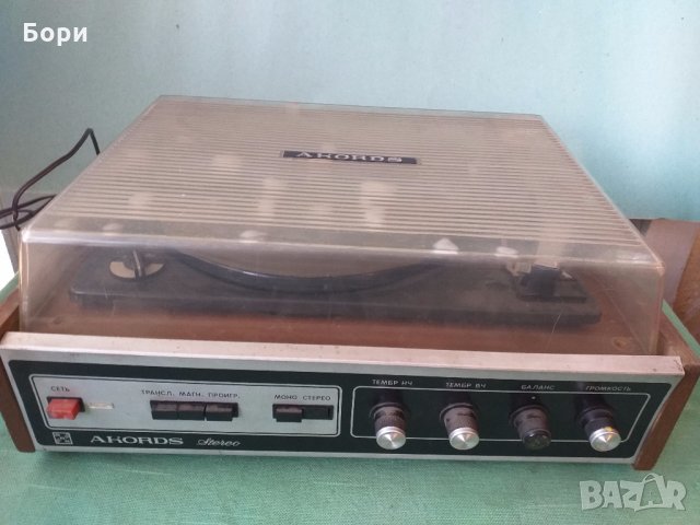 AKORDS Стерео Грамофон с усилвател, снимка 4 - Грамофони - 31501011