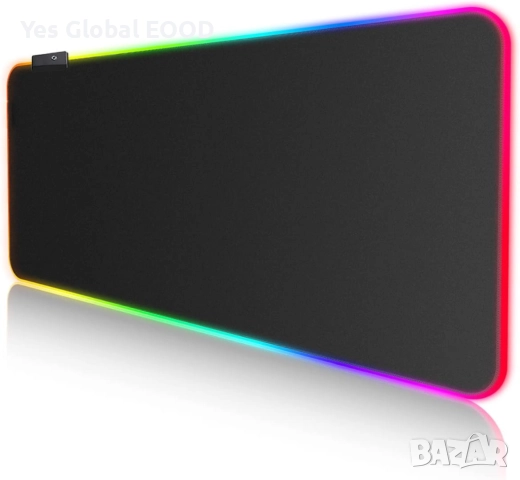 XXL геймърски пад за мишка с RGB подсветка и гумирана основа