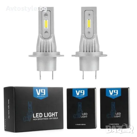 Диодни крушки 3900 H7 - 13w 1500lm 2бр/к-т с вградена охлаждаща система
