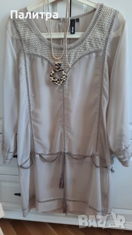 Ефирна туника р-р L +колие, снимка 4 - Туники - 42860059