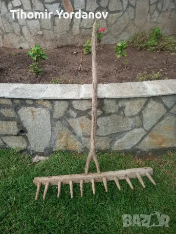 Стар дървен търмък., снимка 5 - Антикварни и старинни предмети - 47407208