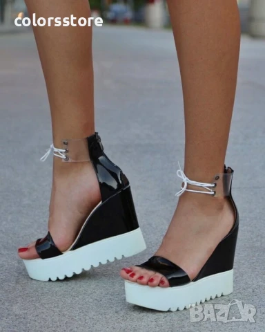 Сандали на платформа - черен лак

, снимка 2 - Сандали - 50938682