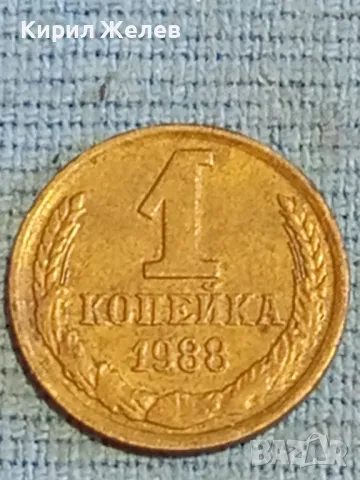 Стара монета 1 копейка 1988г. СССР рядка за КОЛЕКЦИЯ ДЕКОРАЦИЯ 39062, снимка 4 - Нумизматика и бонистика - 48038247
