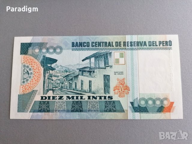 Банкнотa - Перу - 10 000 интис UNC | 1988г., снимка 2 - Нумизматика и бонистика - 37839592