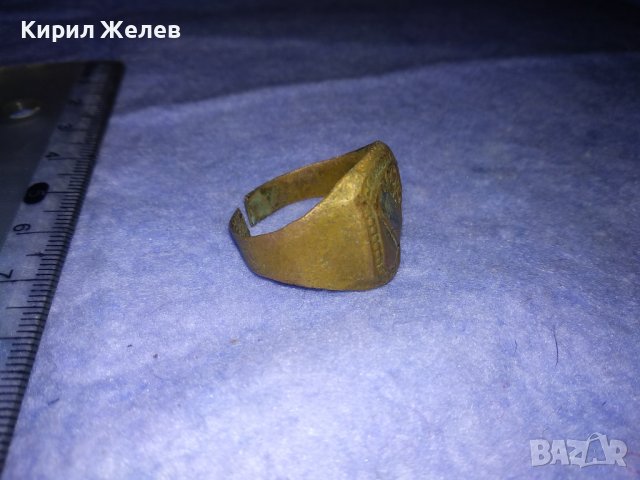 СТАРИНЕН АРИСТОКРАТИЧЕН ОРНАМЕНТИРАН КЛАСИЧЕСКИ РЕТРО МЕДЕН ПРЪСТЕН МАЙСТОРСКИ За КОЛЕКЦИЯ 36608, снимка 13 - Антикварни и старинни предмети - 39723555
