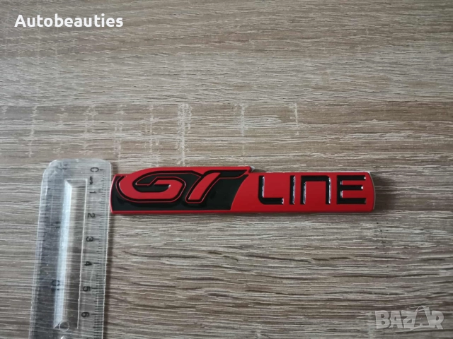 Peugeot GT Line емблема червено с черно, снимка 3 - Аксесоари и консумативи - 52622656