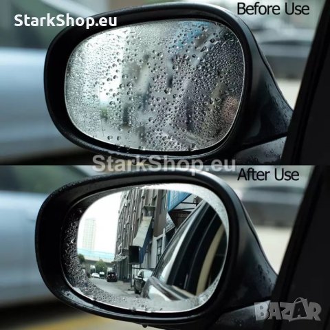 2в1 Защитно фолио за огледала против дъжд и отблясъци