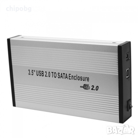 Кутия за хард диск USB 2.0" IDE 3.5 -, снимка 1 - Захранвания и кутии - 36538798