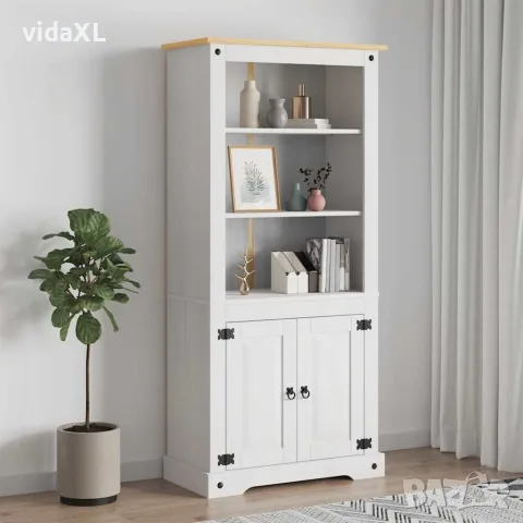 vidaXL Бюфет, мексикански бор, стил Корона, бял, 80x40x170 cм, снимка 3 - Бюфети - 56146541